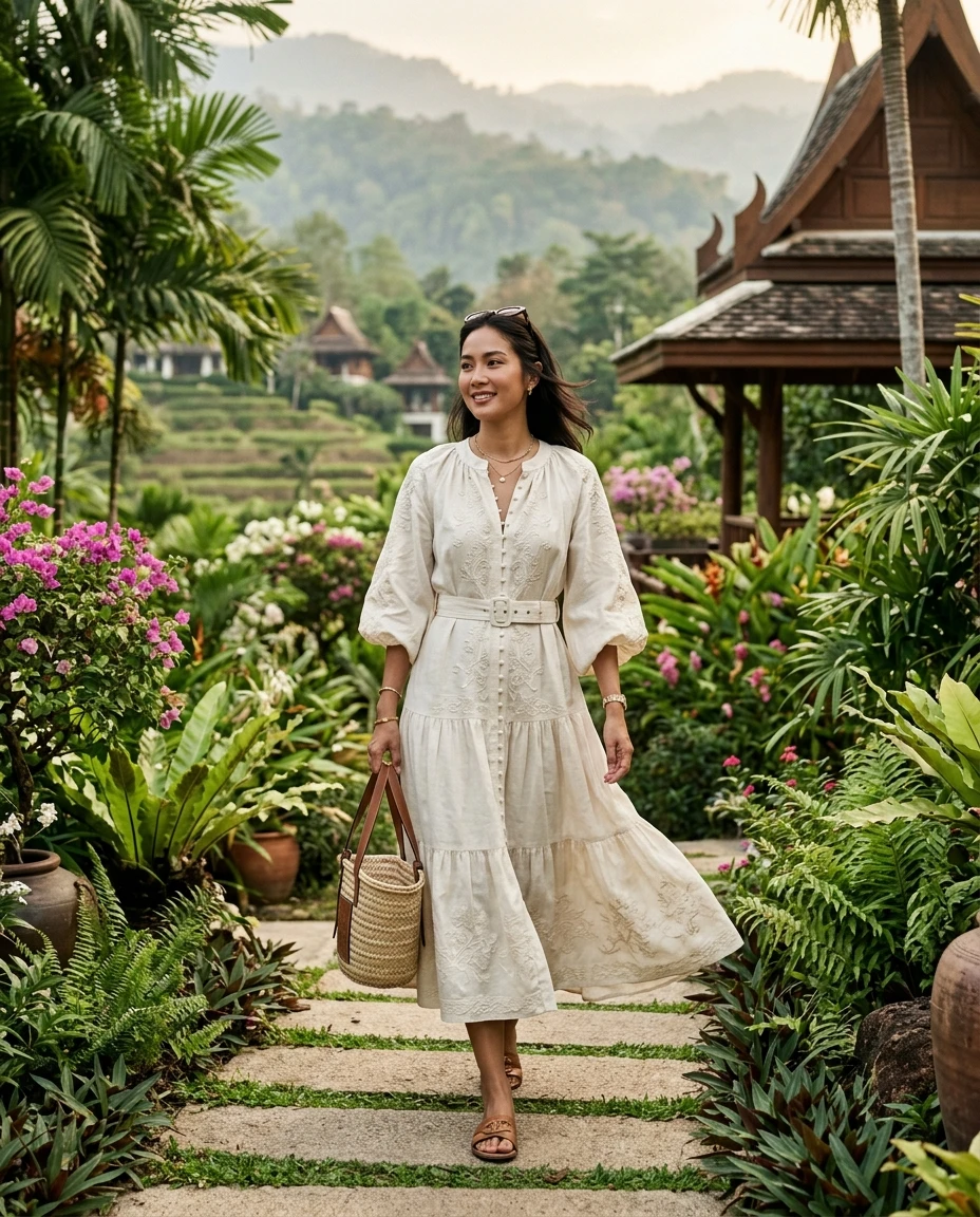 Gemma Deeks Style Guide: Smart Casual Designer Summer Dresses in Thailand Summer 2026