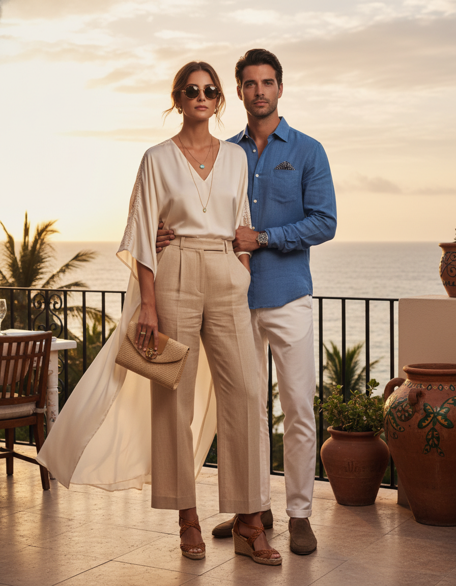 Gemma Deeks Style Guide: Smart Casual dinner outfit in Mexico Summer 2026