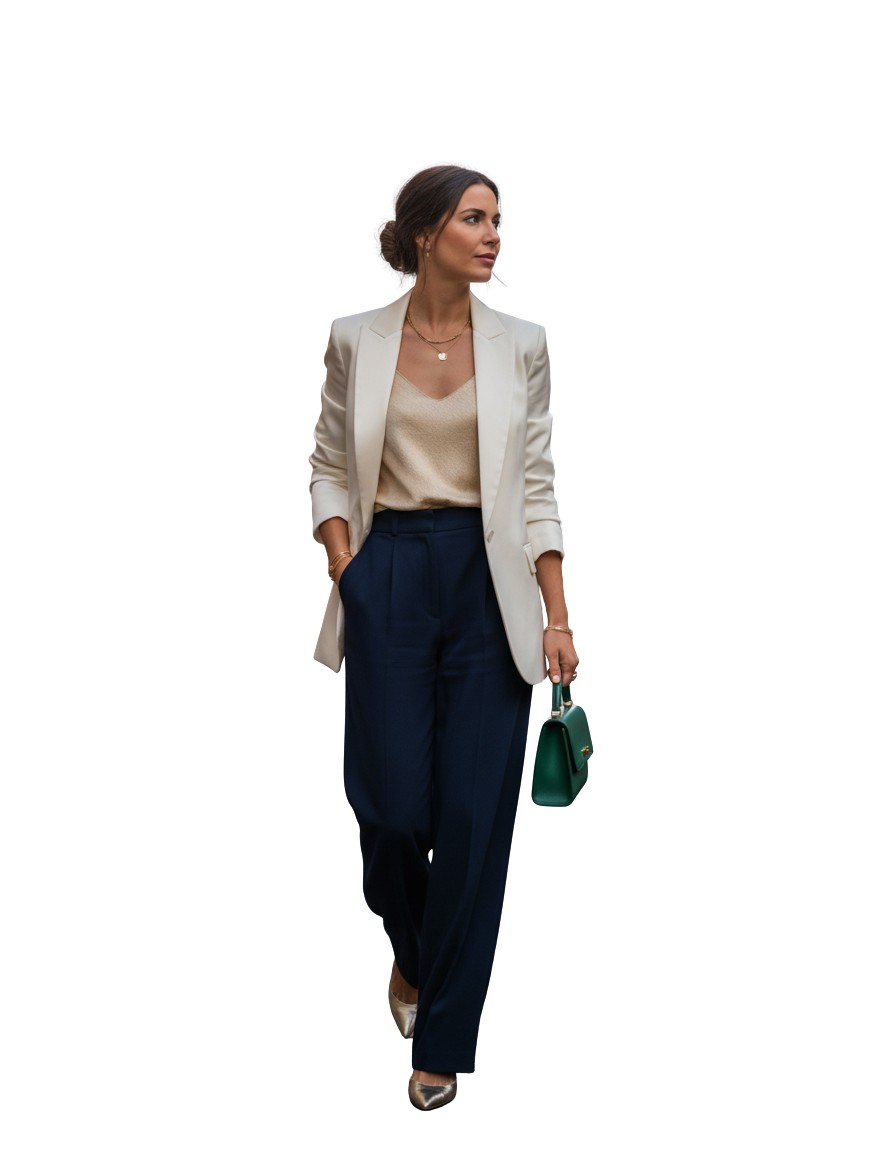 Gemma Deeks Style Guide: Smart Casual dinner outfit in Paris Summer 2026
