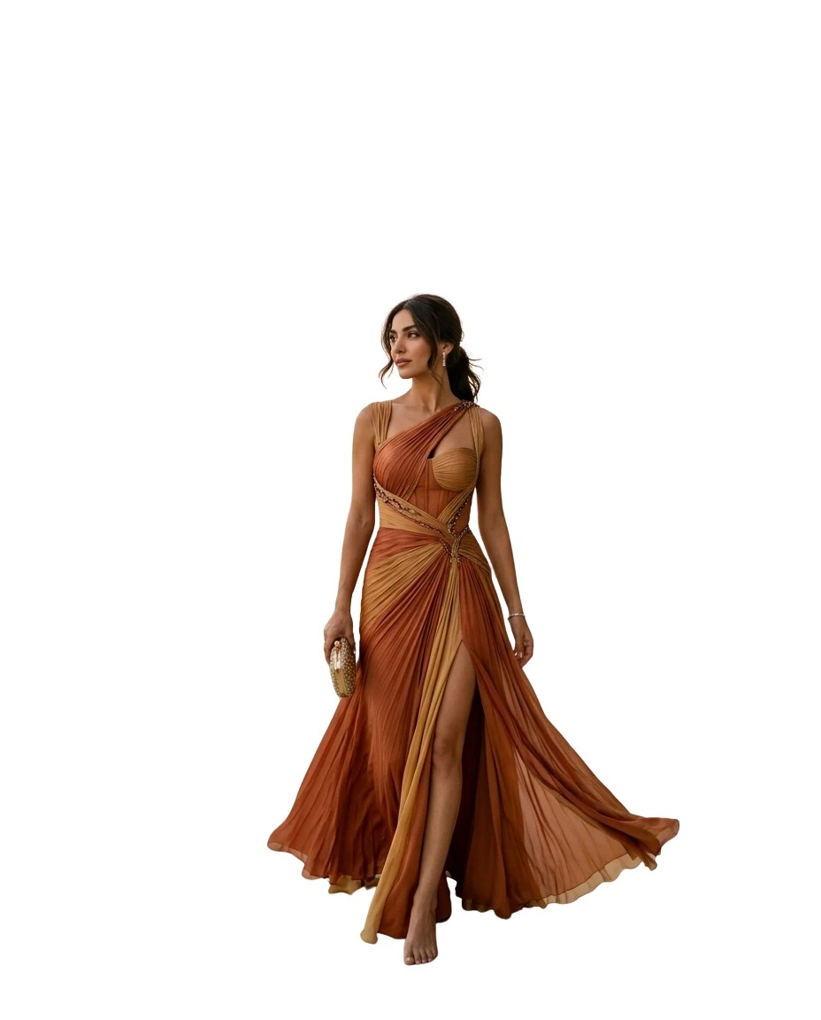 Gemma Deeks Style Guide: Smart Casual gala gown in Dubai Summer 2026