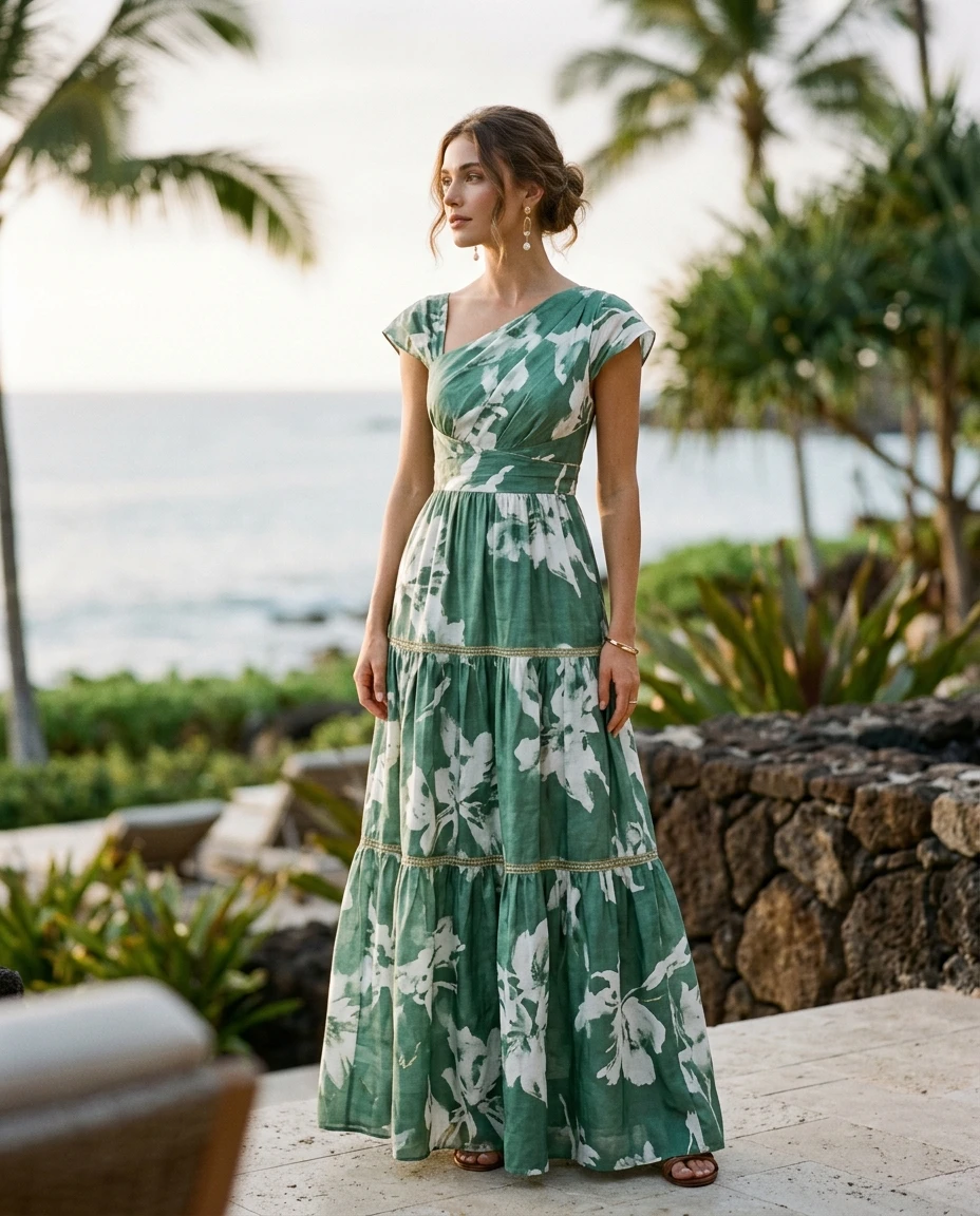 Gemma Deeks Style Guide: Smart Casual gala gown in Hawaii Summer 2026