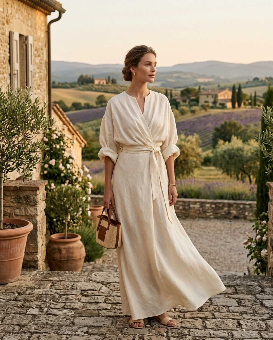 Gemma Deeks Style Guide: Smart Casual gala gown in Provence France Summer 2026