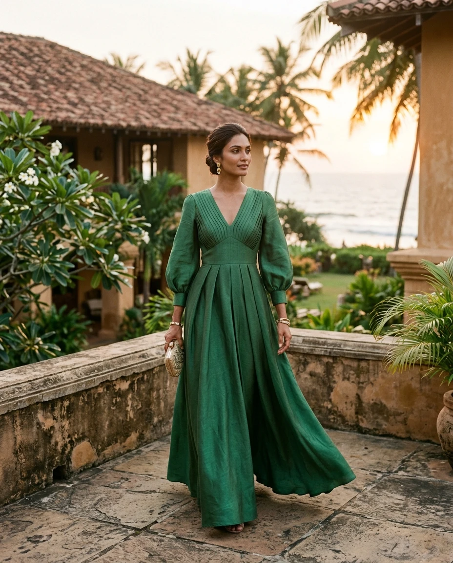 Gemma Deeks Style Guide: Smart Casual gala gown in Sri Lanka Summer 2026