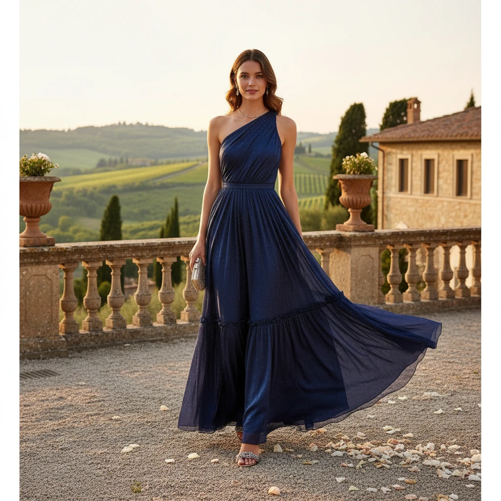 Gemma Deeks Style Guide: Smart Casual gala gown in Tuscany Summer 2026