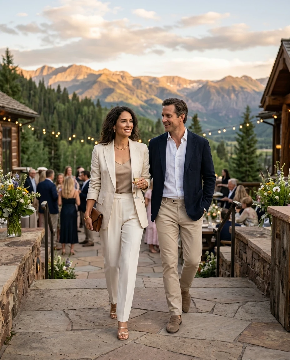 Gemma Deeks Style Guide: Smart Casual Holiday parties in Aspen Summer 2026