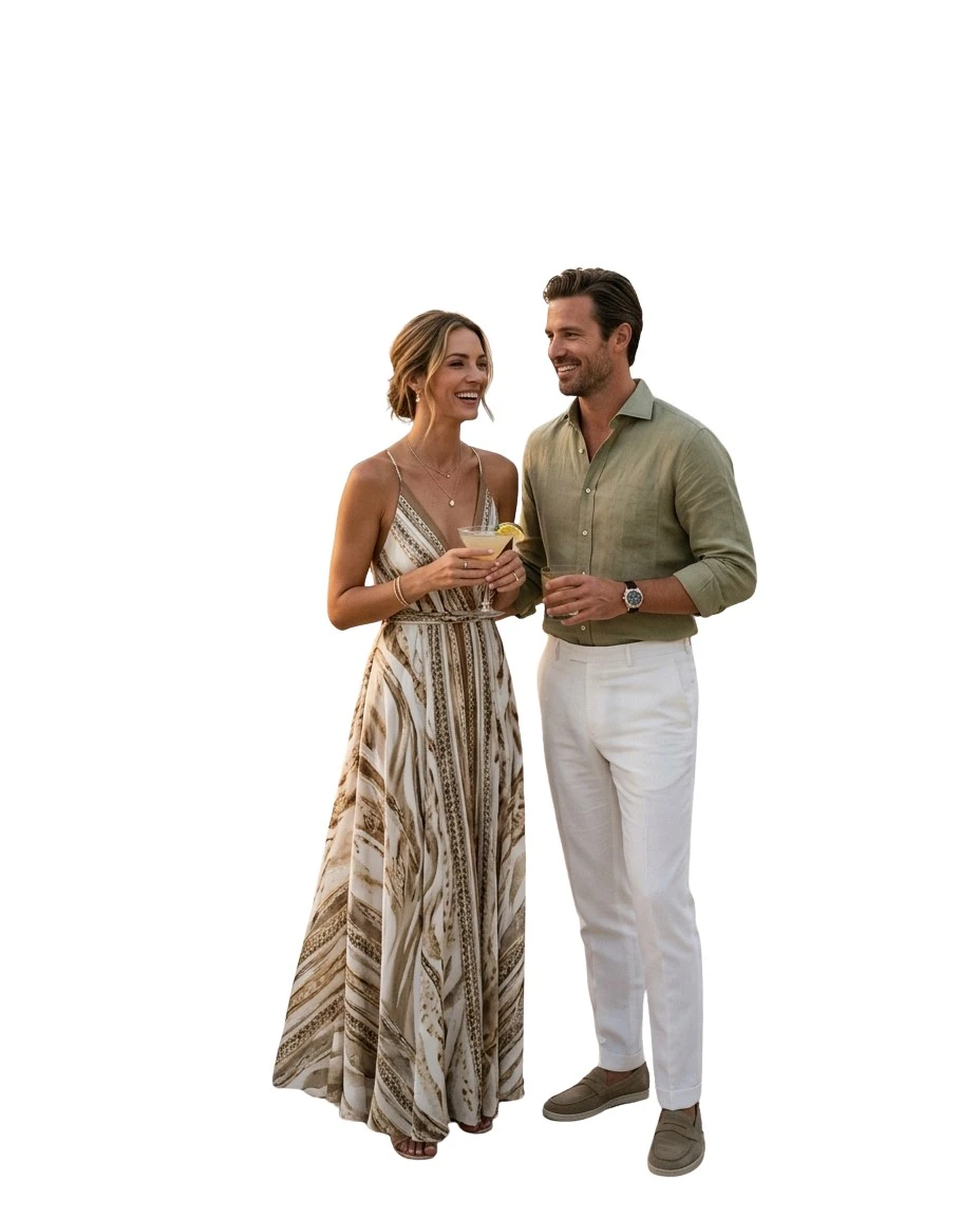 Gemma Deeks Style Guide: Smart Casual Holiday parties in Bahamas Summer 2026