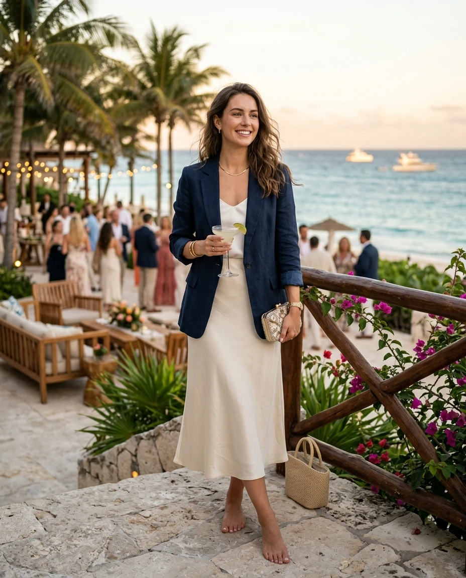 Gemma Deeks Style Guide: Smart Casual Holiday parties in Cancun Summer 2026