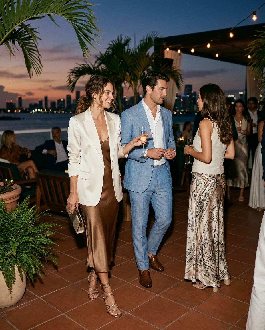 Gemma Deeks Style Guide: Smart Casual Holiday parties in Florida Summer 2026