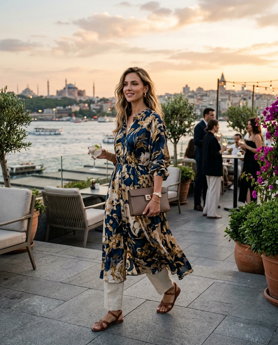 Gemma Deeks Style Guide: Smart Casual Holiday parties in Istanbul Summer 2026