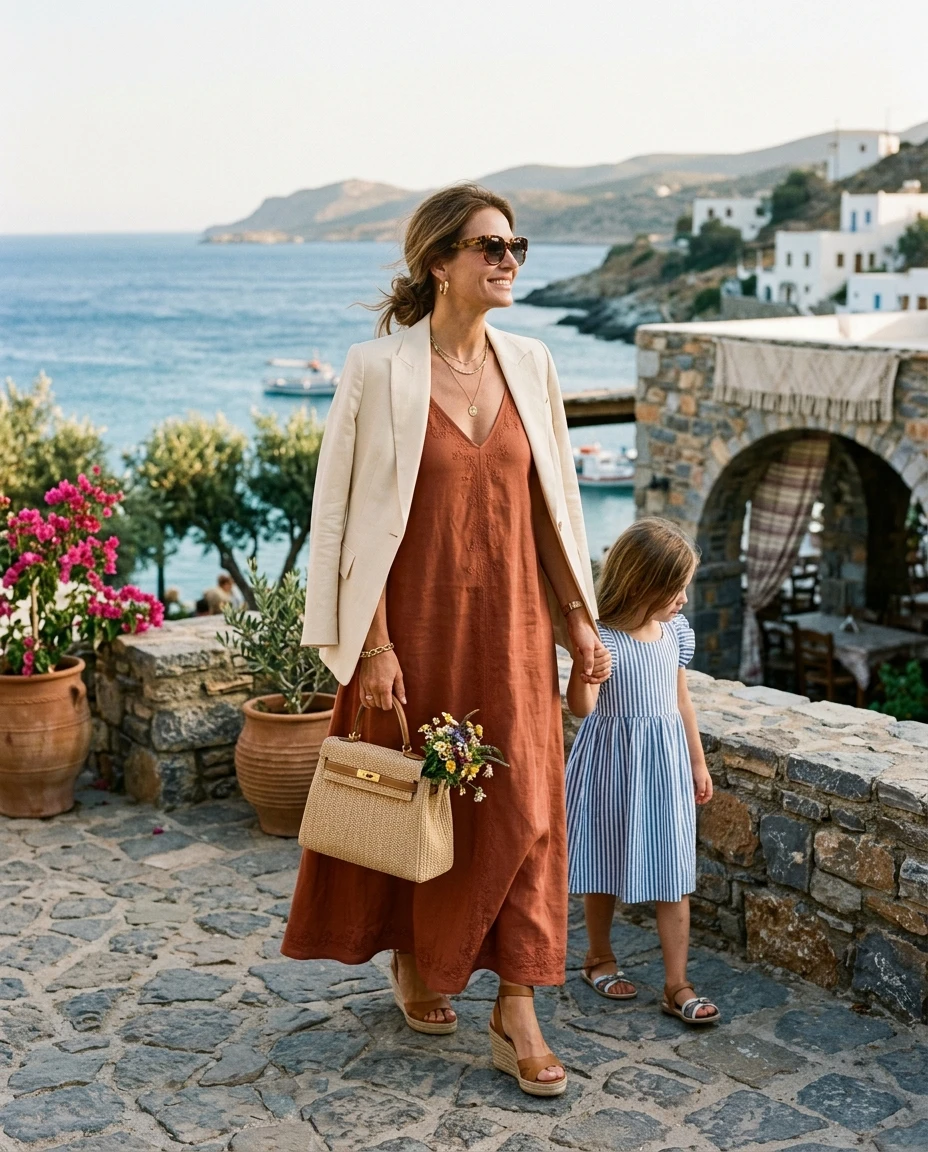 Gemma Deeks Style Guide: Smart Casual Mother’s Day in Crete Summer 2026