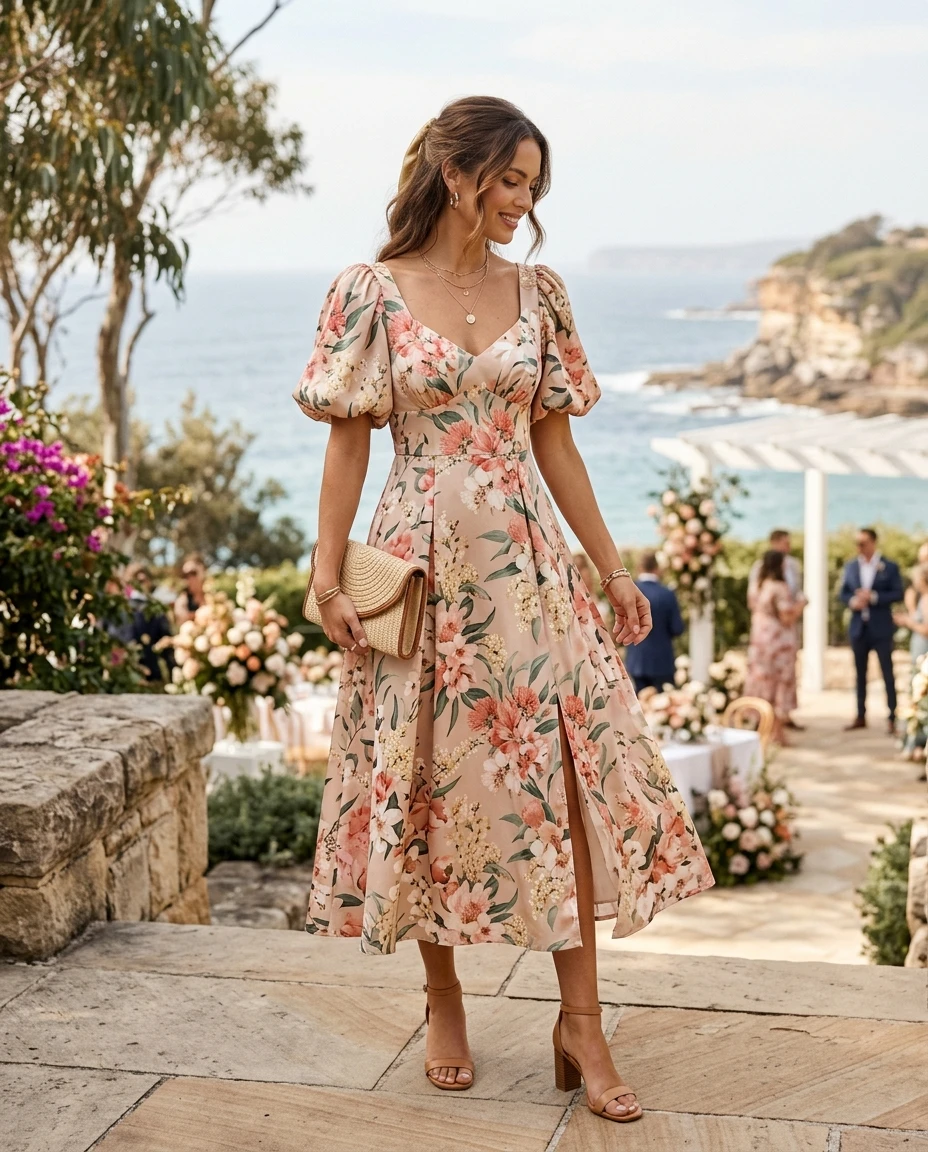 Gemma Deeks Style Guide: Smart Casual wedding guest dress in Australia Summer 2026