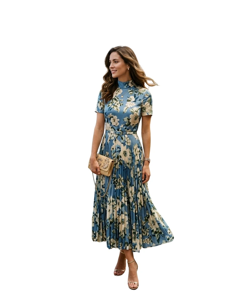 Gemma Deeks Style Guide: Smart Casual wedding guest dress in Capri Summer 2026