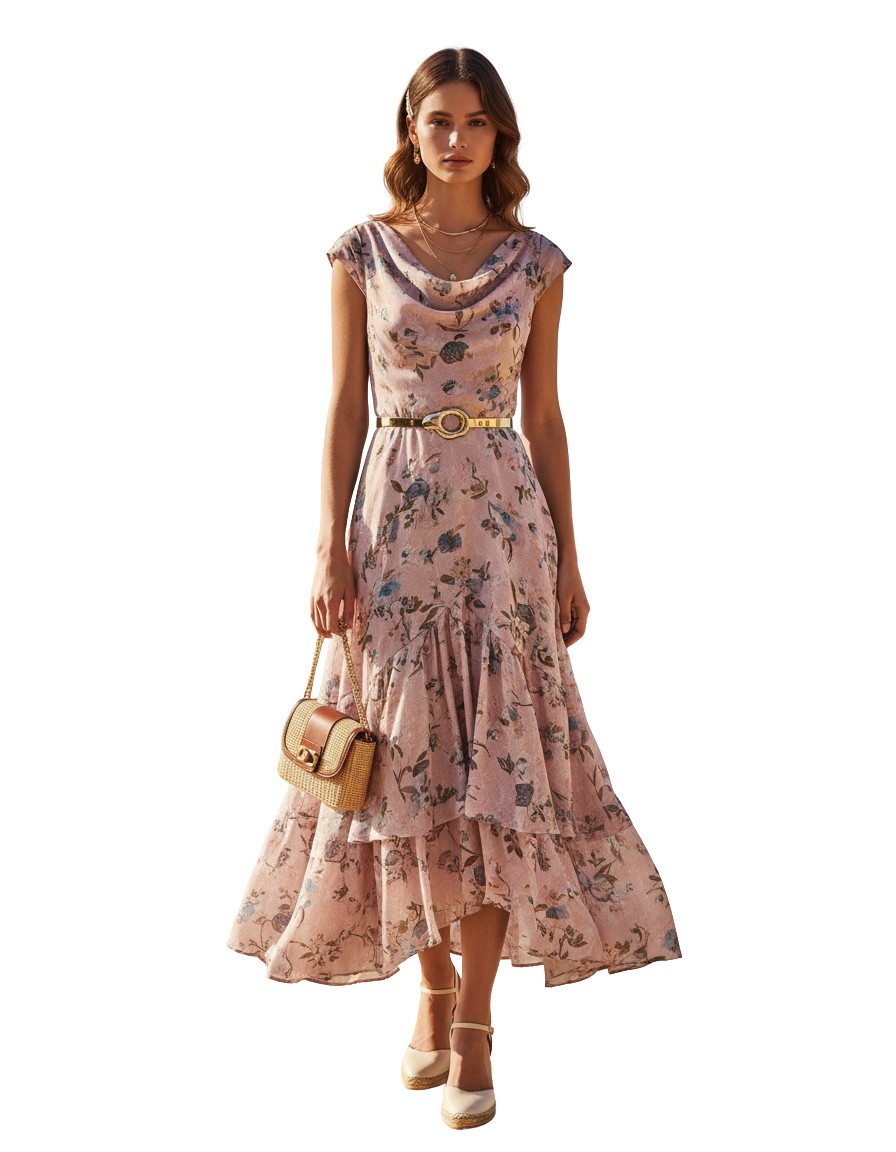 Gemma Deeks Style Guide: Smart Casual wedding guest dress in Catalonia Summer 2026