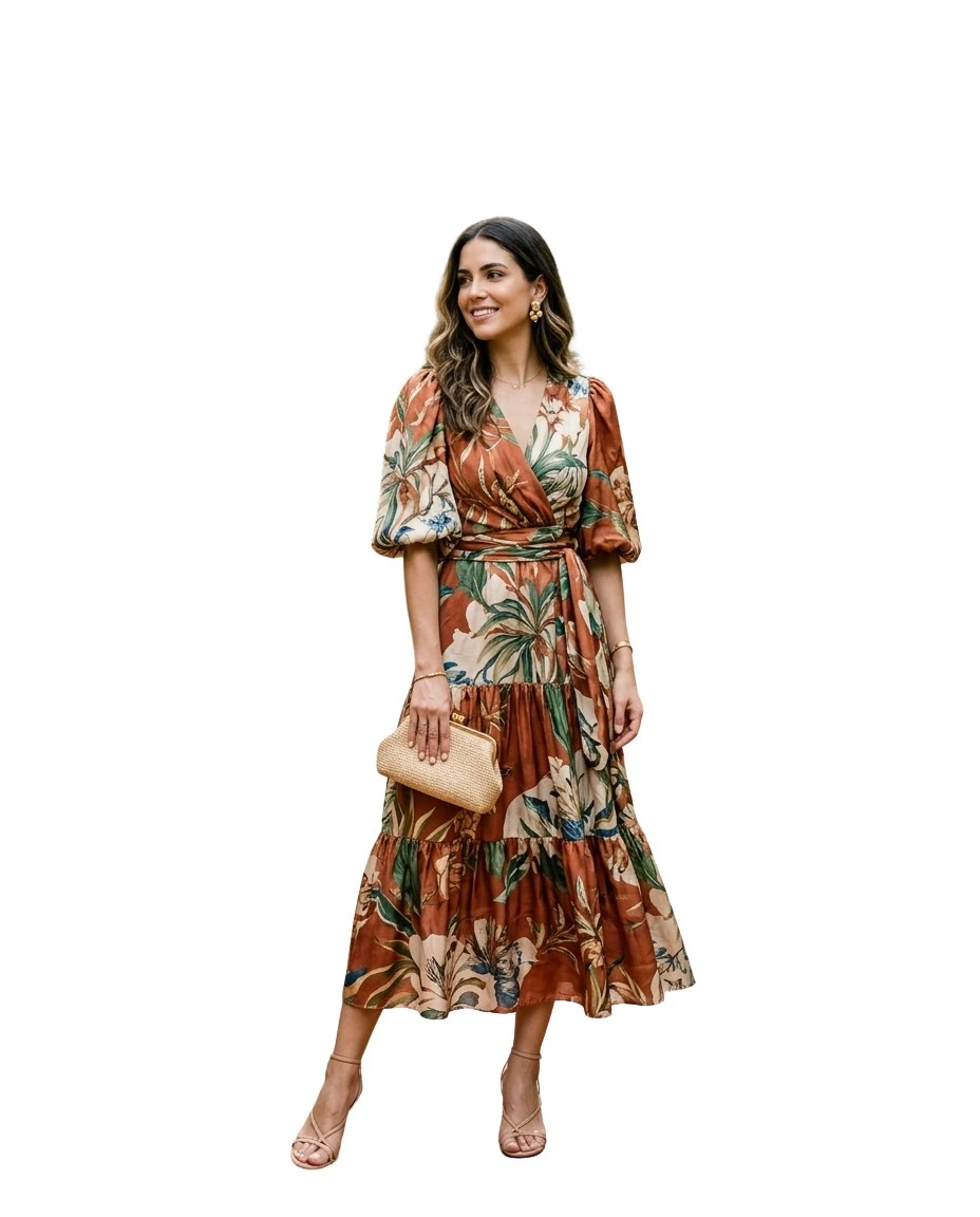 Gemma Deeks Style Guide: Smart Casual wedding guest dress in Colombia Summer 2026