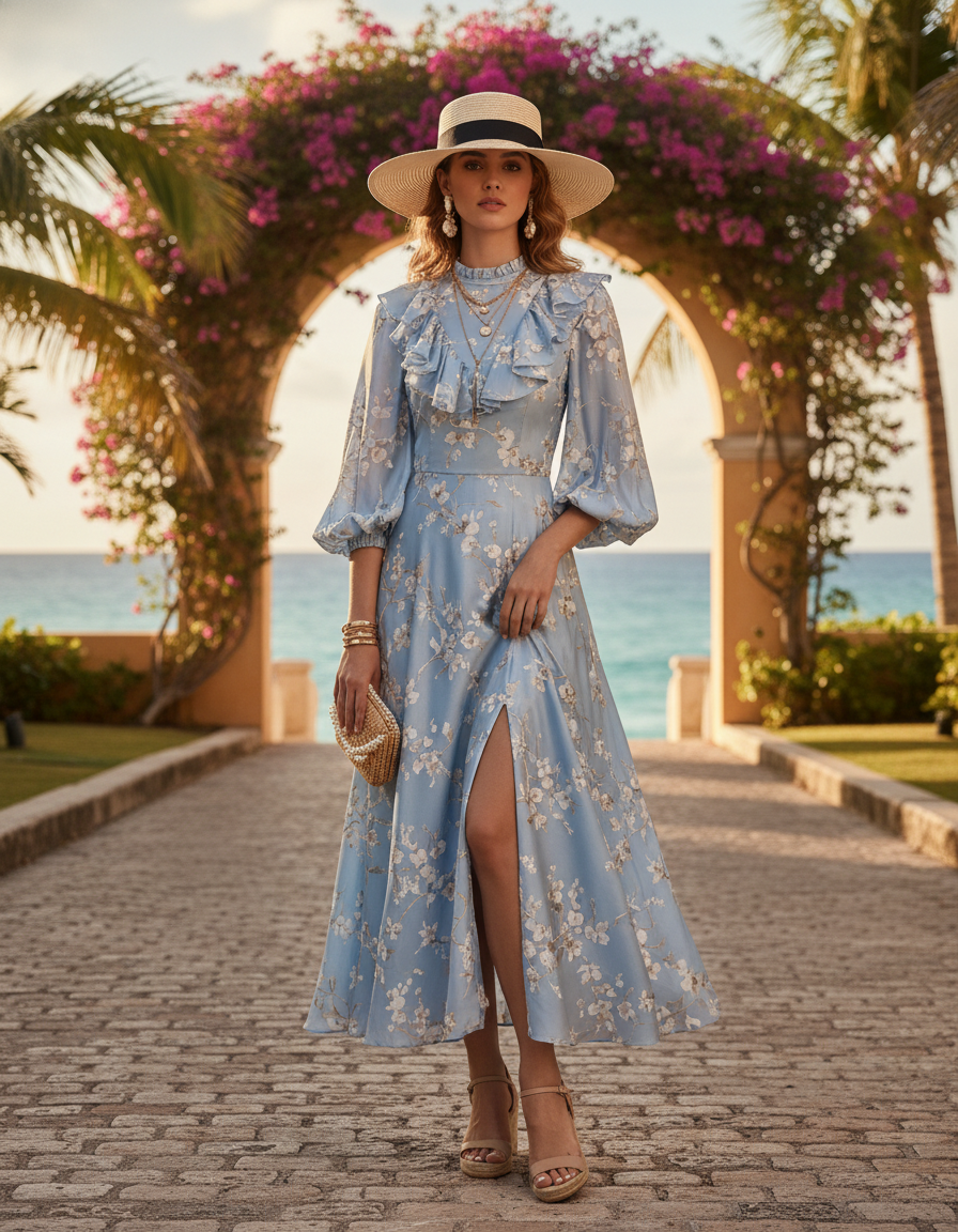 Gemma Deeks Style Guide: Smart Casual wedding guest dress in La Romana Summer 2026