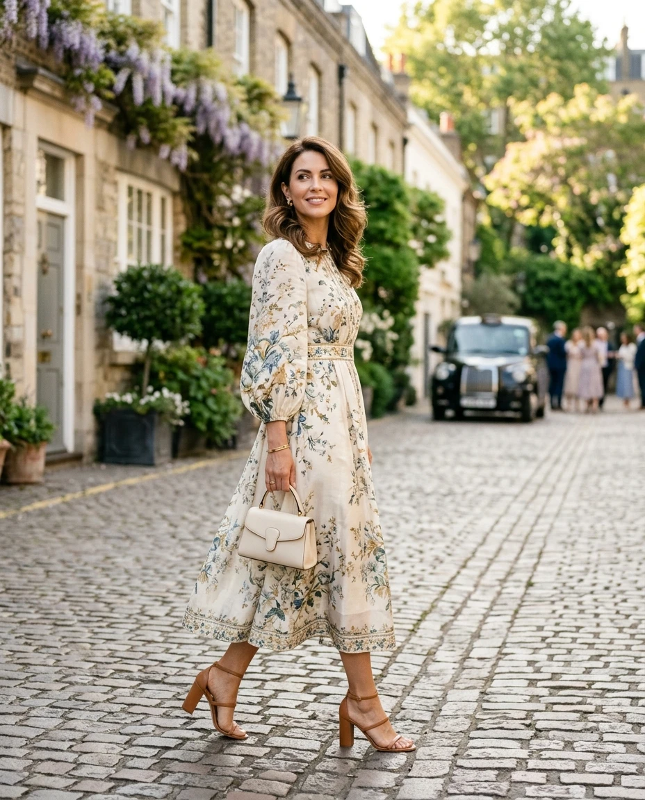 Gemma Deeks Style Guide: Smart Casual wedding guest dress in London Summer 2026