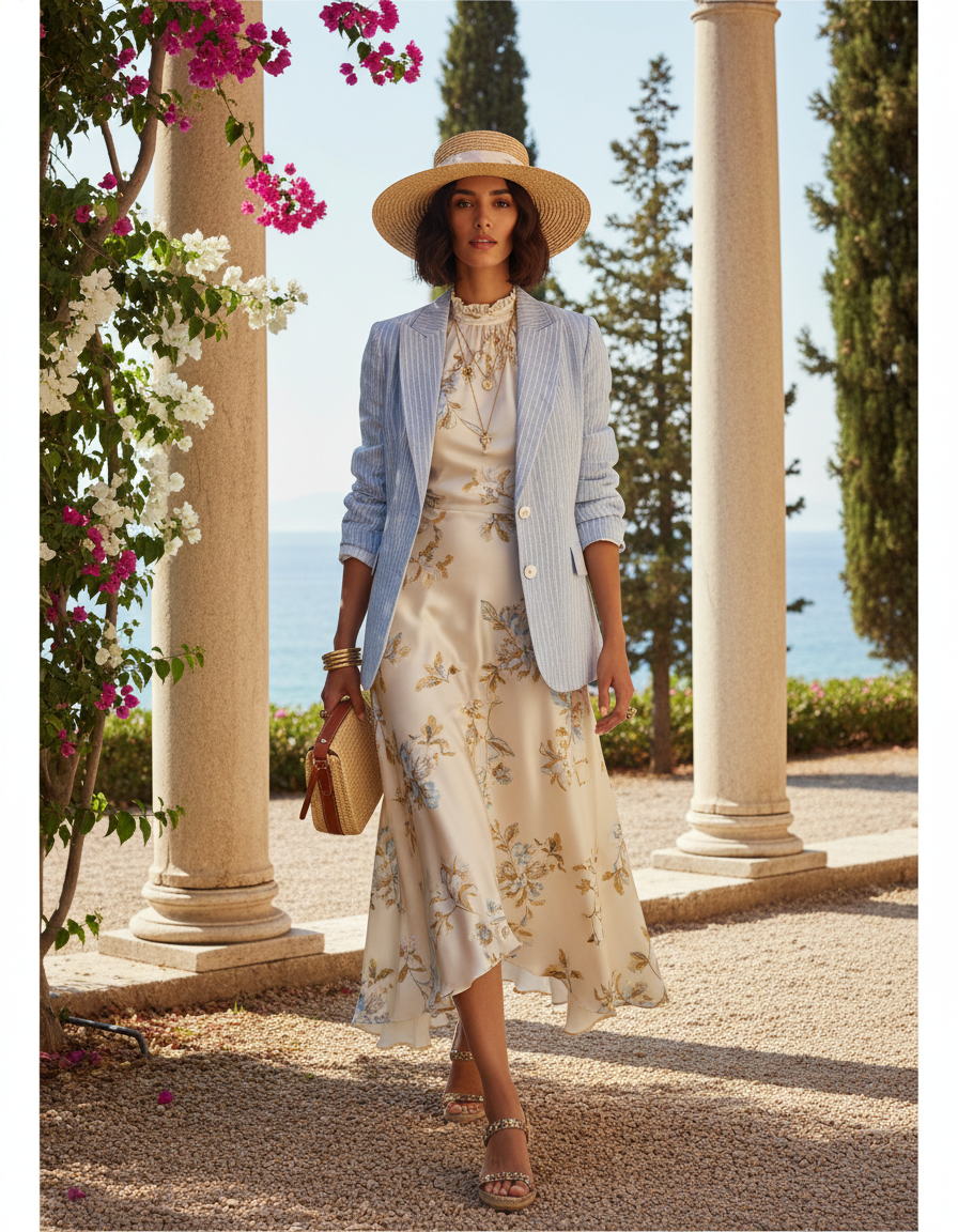 Gemma Deeks Style Guide: Smart Casual wedding guest dress in Turkey Summer 2026