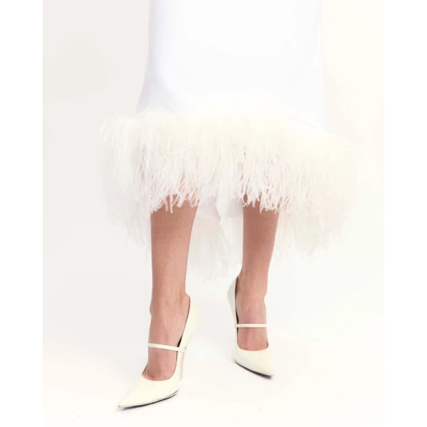 Elevate your elegance in this 16 Arlington Dresses from the luxury feather dress edit