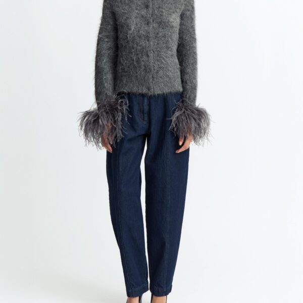 Elevate your elegance in this 16 Arlington Knitwear from the luxury feather dress edit