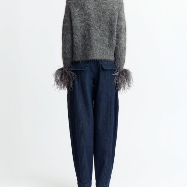 Elevate your elegance in this 16 Arlington Knitwear from the luxury feather dress edit