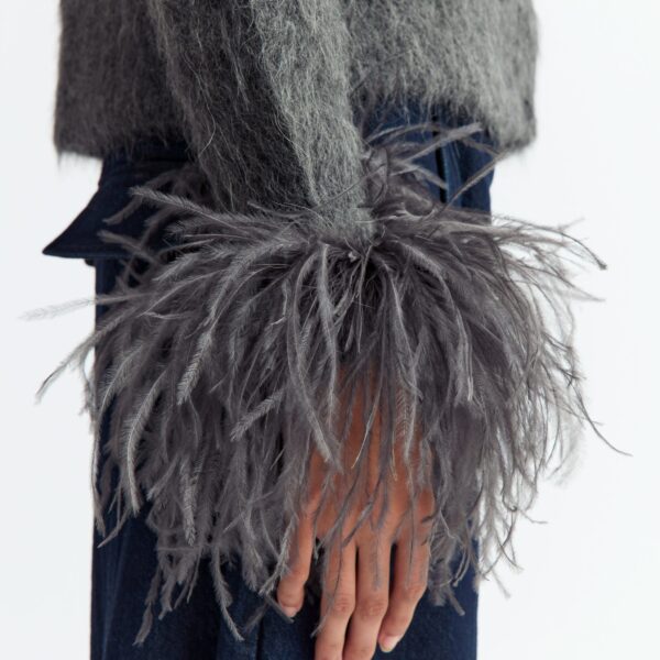 Elevate your elegance in this 16 Arlington Knitwear from the luxury feather dress edit