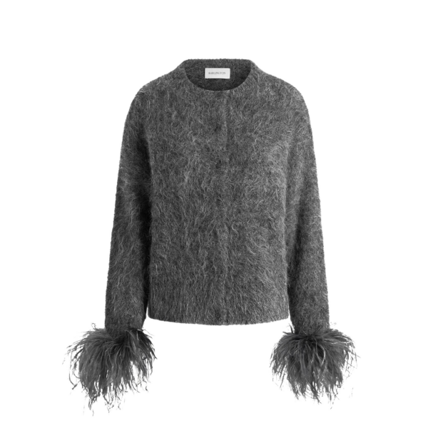 Elevate your elegance in this 16 Arlington Knitwear from the luxury feather dress edit