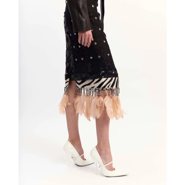 Elevate your elegance in this 16 Arlington Skirts from the luxury feather dress edit