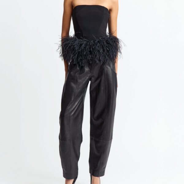 Elevate your elegance in this 16 Arlington Tops from the luxury feather dress edit