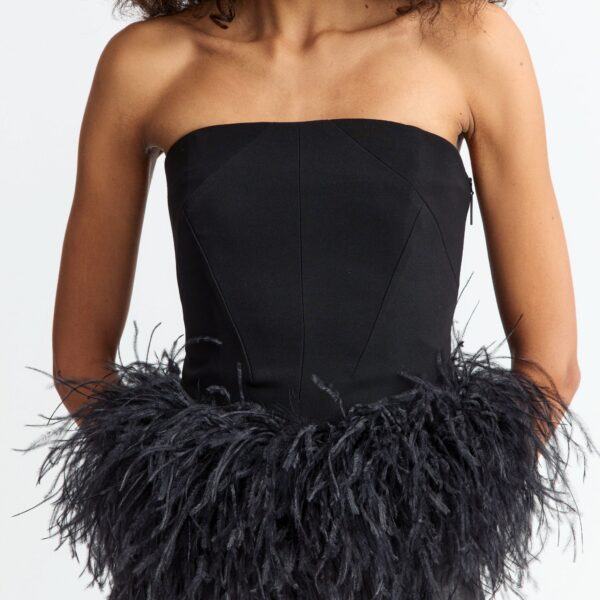 Elevate your elegance in this 16 Arlington Tops from the luxury feather dress edit