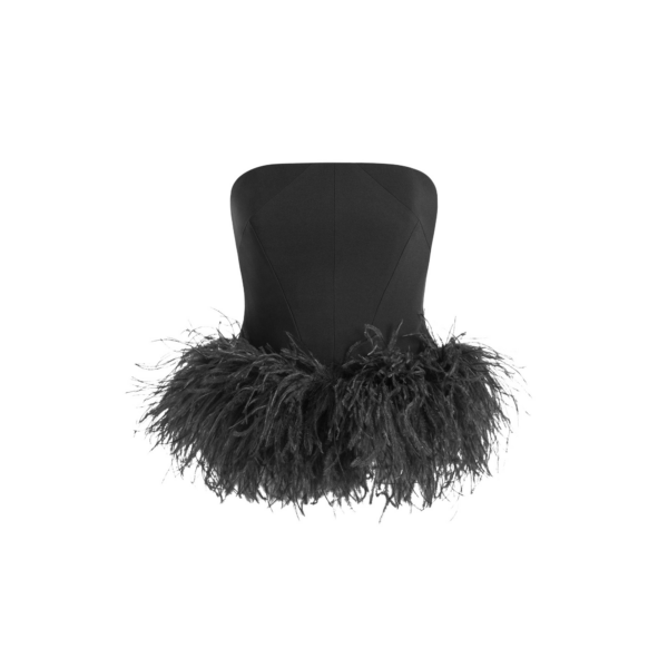 Elevate your elegance in this 16 Arlington Tops from the luxury feather dress edit