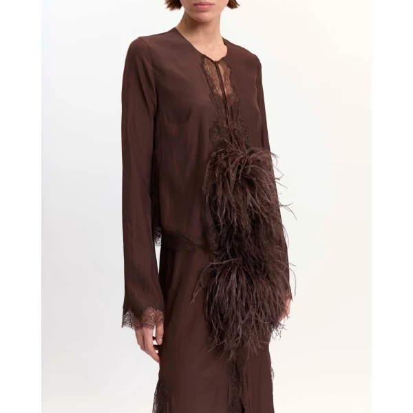 Elevate your elegance in this 16 Arlington Knitwear from the luxury feather dress edit