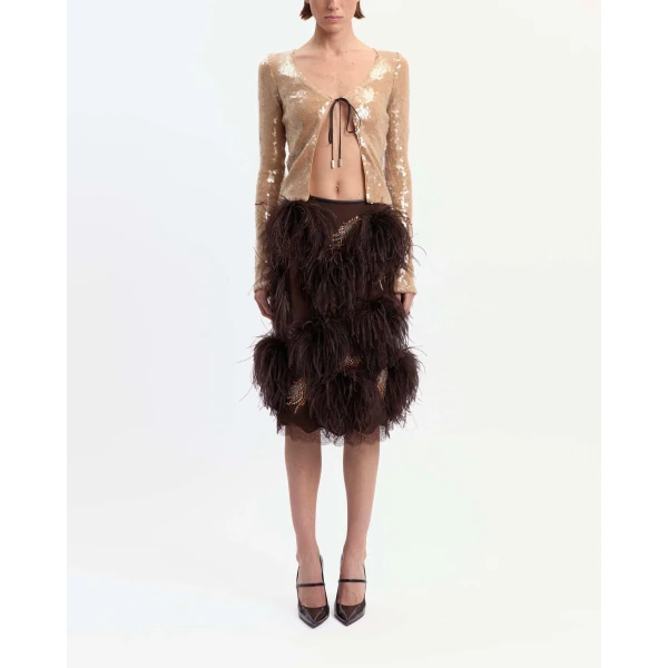 Elevate your elegance in this 16 Arlington Skirts from the luxury feather dress edit