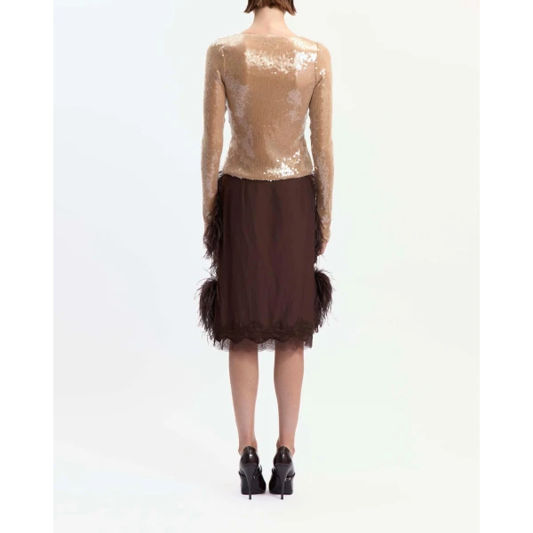 Elevate your elegance in this 16 Arlington Skirts from the luxury feather dress edit