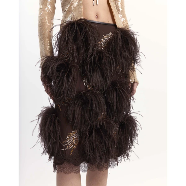 Elevate your elegance in this 16 Arlington Skirts from the luxury feather dress edit