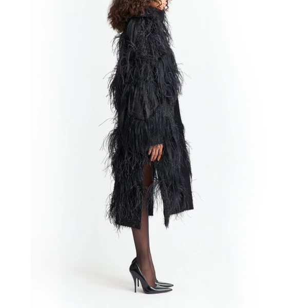 Elevate your elegance in this 16 Arlington Coats from the luxury feather dress edit