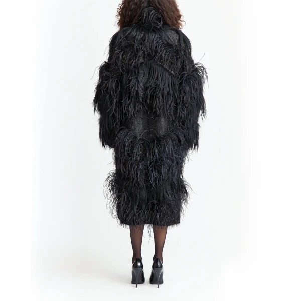 Elevate your elegance in this 16 Arlington Coats from the luxury feather dress edit