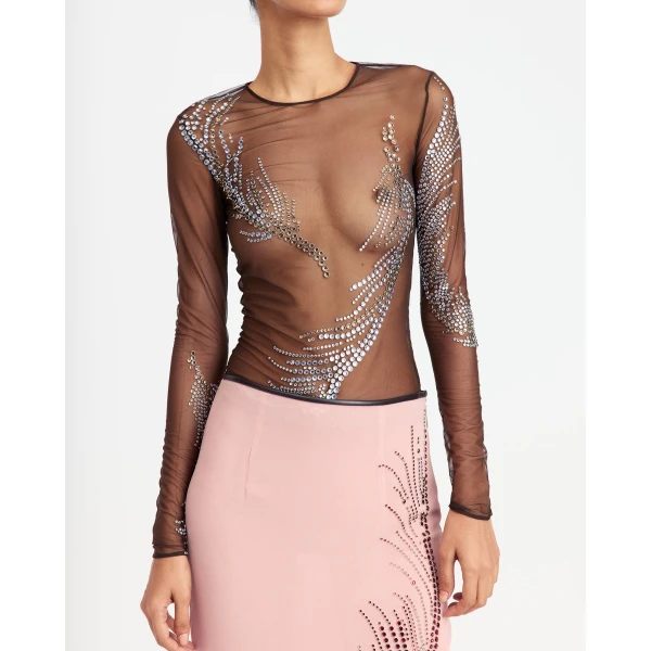 Elevate your elegance in this 16 Arlington Tops from the luxury feather dress edit