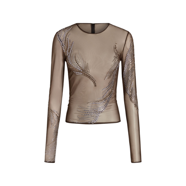 Elevate your elegance in this 16 Arlington Tops from the luxury feather dress edit