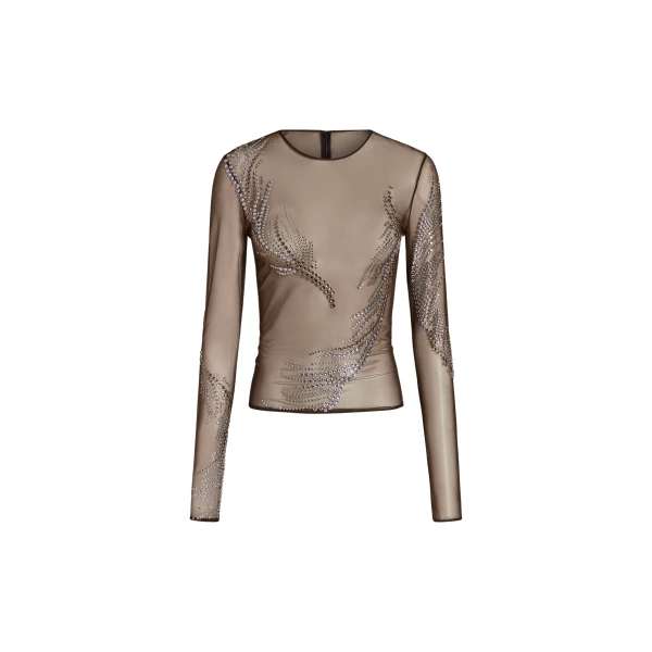 Elevate your elegance in this 16 Arlington Tops from the luxury feather dress edit