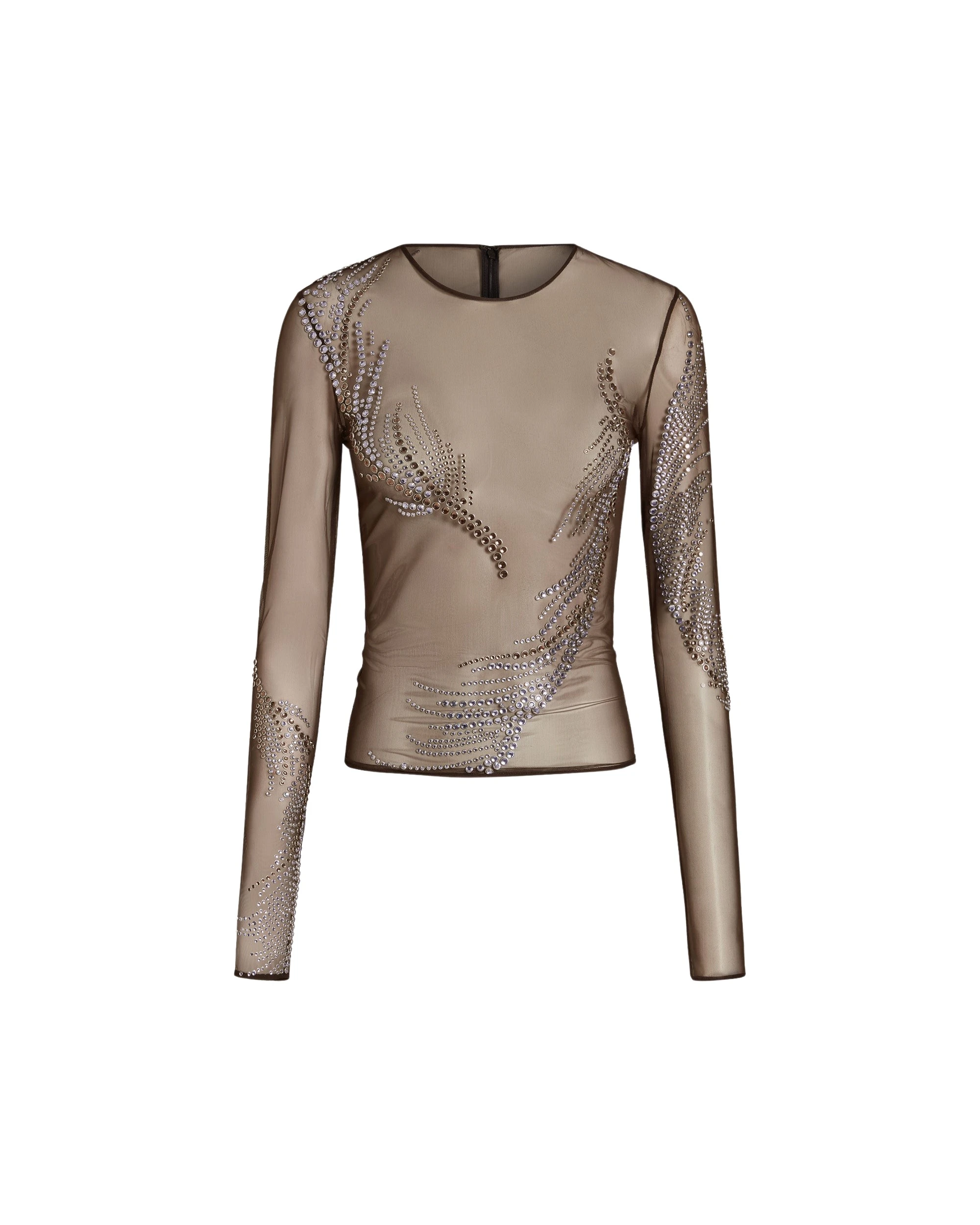 Elevate your elegance in this 16 Arlington Tops from the luxury feather dress edit