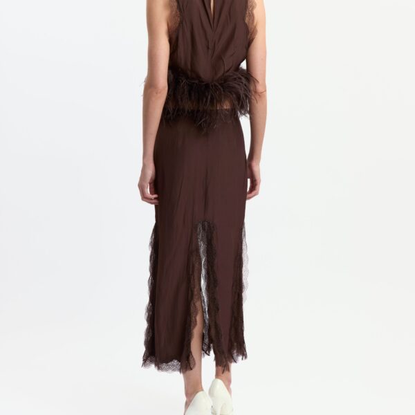 Elevate your elegance in this 16 Arlington Tops from the luxury feather dress edit