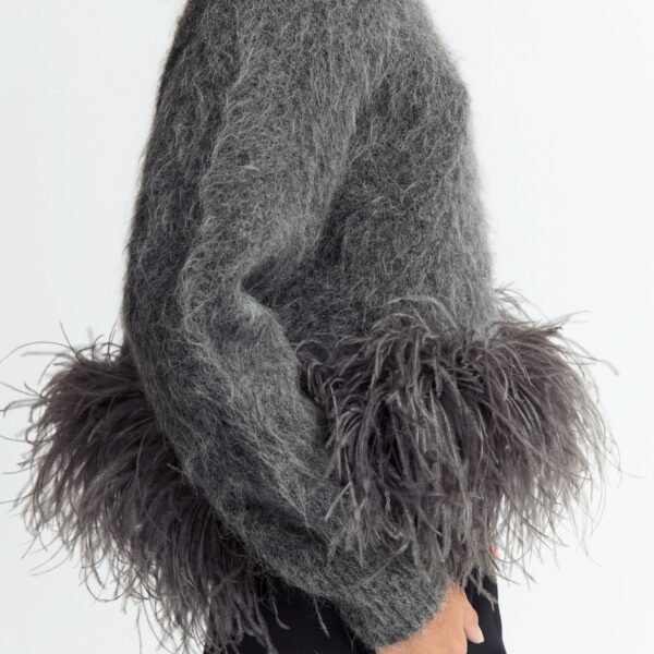 Elevate your elegance in this 16 Arlington Knitwear from the luxury feather dress edit