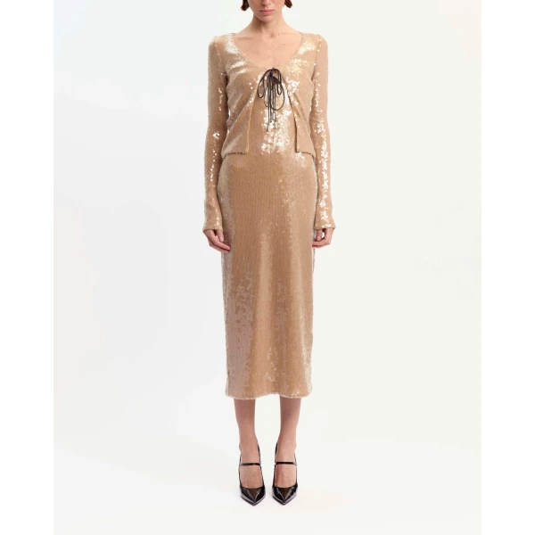 Elevate your elegance in this 16 Arlington Knitwear from the luxury feather dress edit