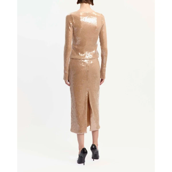 Elevate your elegance in this 16 Arlington Knitwear from the luxury feather dress edit