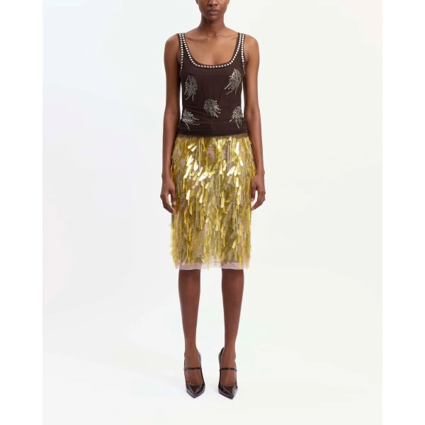 Elevate your elegance in this 16 Arlington Skirts from the luxury feather dress edit