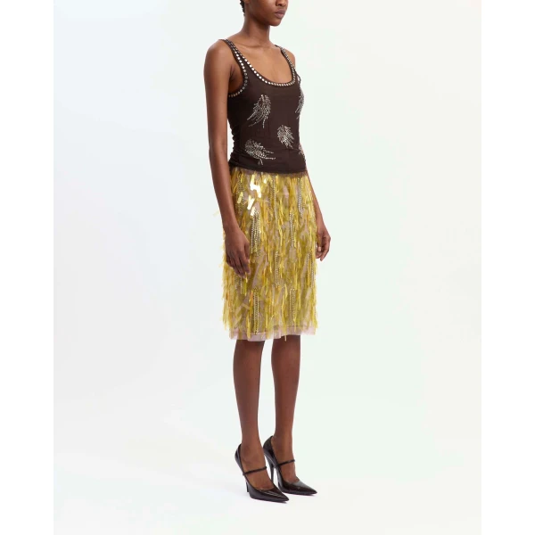 Elevate your elegance in this 16 Arlington Skirts from the luxury feather dress edit