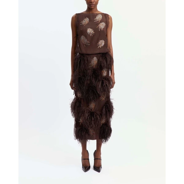 Elevate your elegance in this 16 Arlington Dresses from the luxury feather dress edit