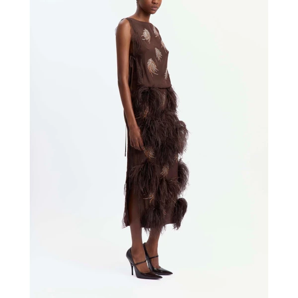 Elevate your elegance in this 16 Arlington Dresses from the luxury feather dress edit