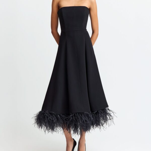 Elevate your elegance in this 16 Arlington Dresses from the luxury feather dress edit