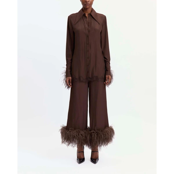Elevate your elegance in this 16 Arlington Pants from the luxury feather dress edit